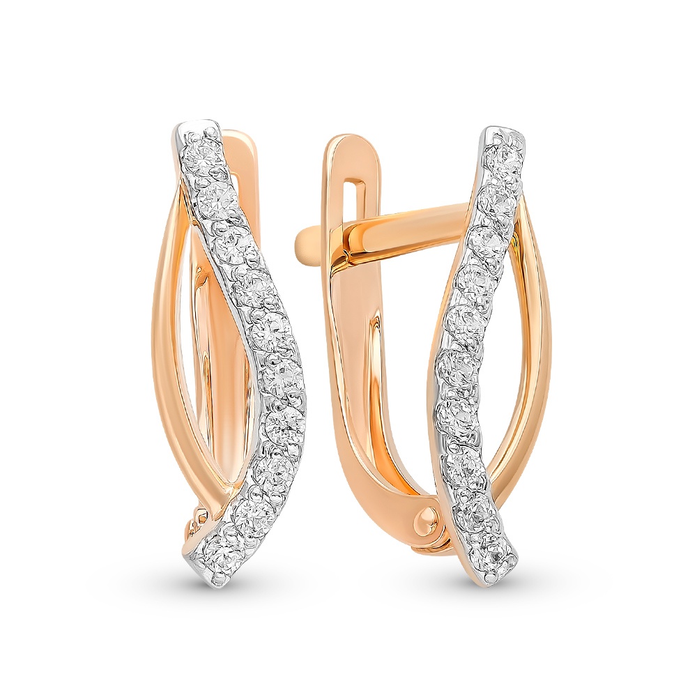 

Серьги из красного золота с кристаллами cваровски 585Gold 399000181, 399000181