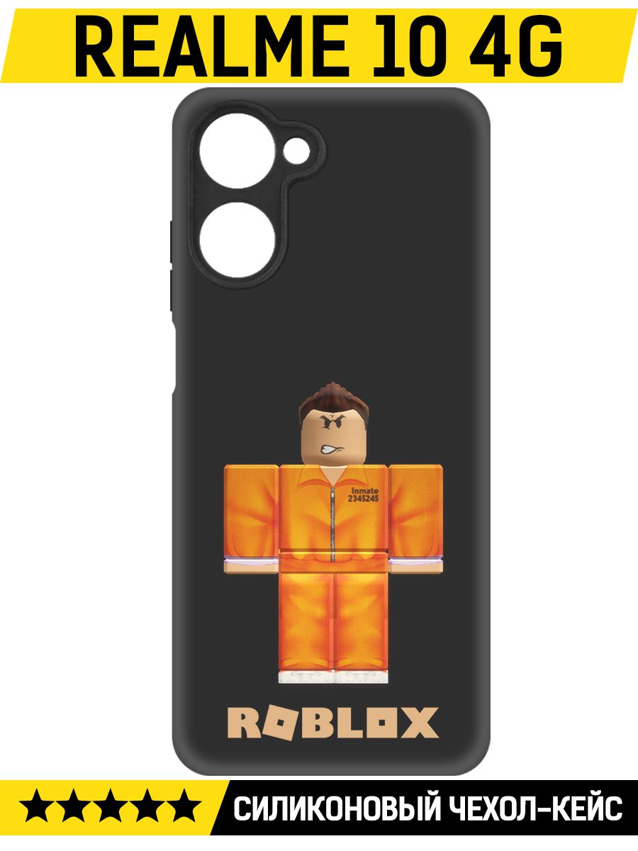 

Чехол-накладка Софт Roblox-Заключенный для Realme 10 4G, Черный
