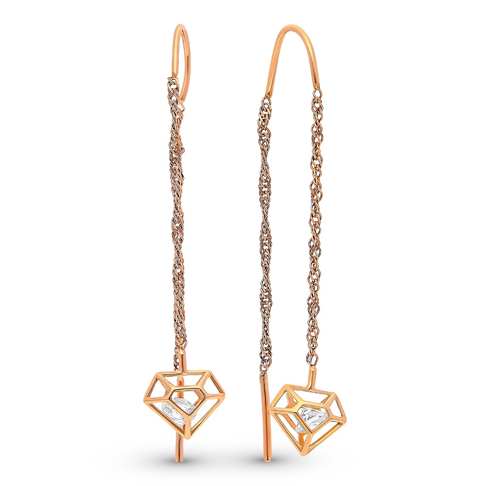 

Серьги из красного золота с кристаллами cваровски 585Gold 302006171, 302006171