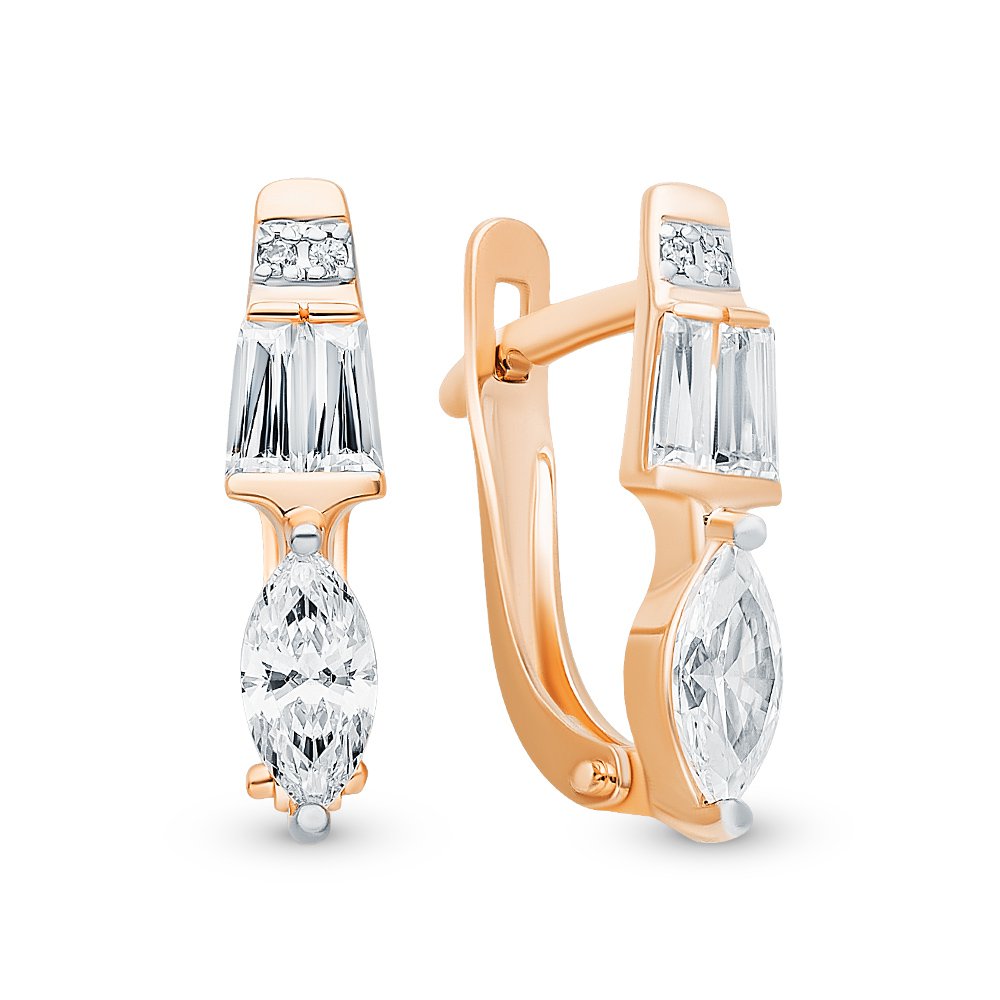

Серьги из красного золота с кристаллами cваровски 585Gold 12002001106, 12002001106