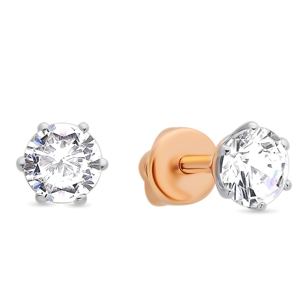 

Серьги пусеты из красного золота 585Gold 302005565, Swarovski, 302005565