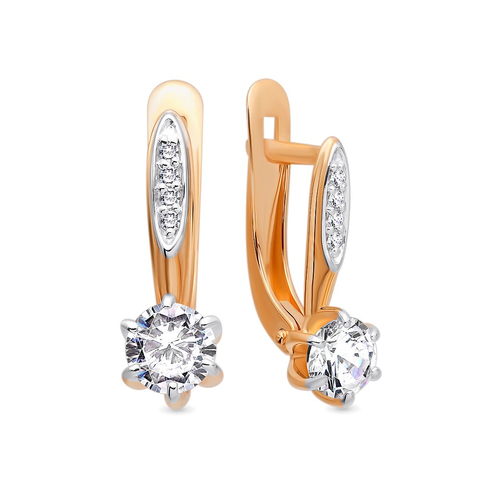

Серьги из красного золота с кристаллами cваровски 585Gold 302006355, 302006355