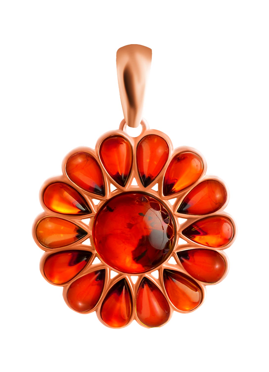 Кулон из серебра Darvin, янтарь