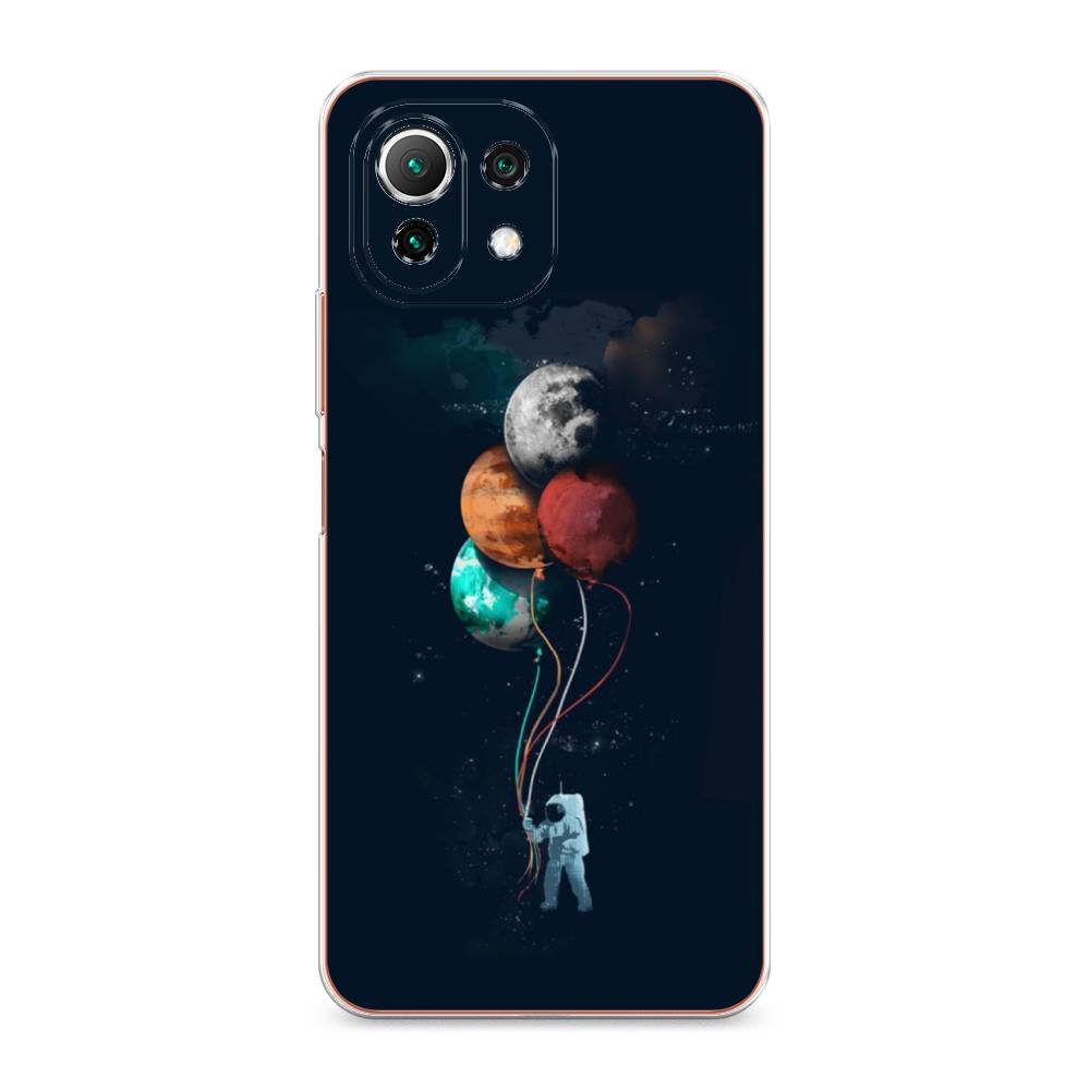

Чехол на Xiaomi Mi 11 Lite "Космонавт с шариками", Разноцветный, 311750-4