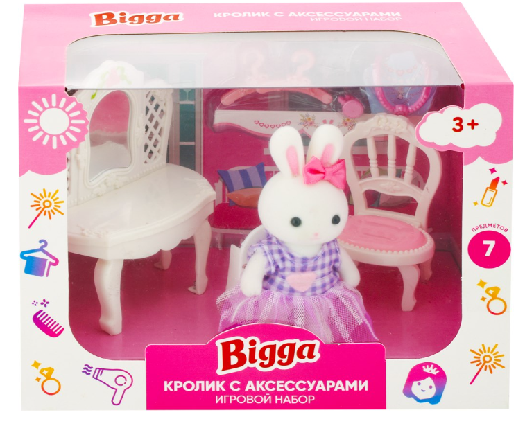 Игровой набор Bigga Кролик с аксессуарами в ассортименте