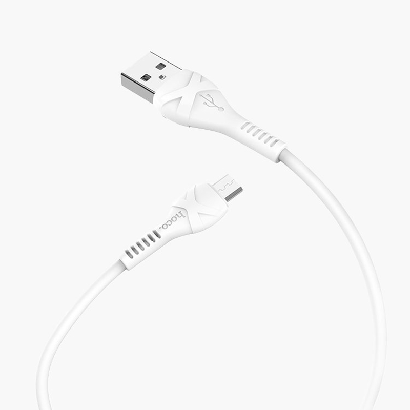 фото Дата-кабель usb универсальный microusb hoco x37 (белый) basemarket