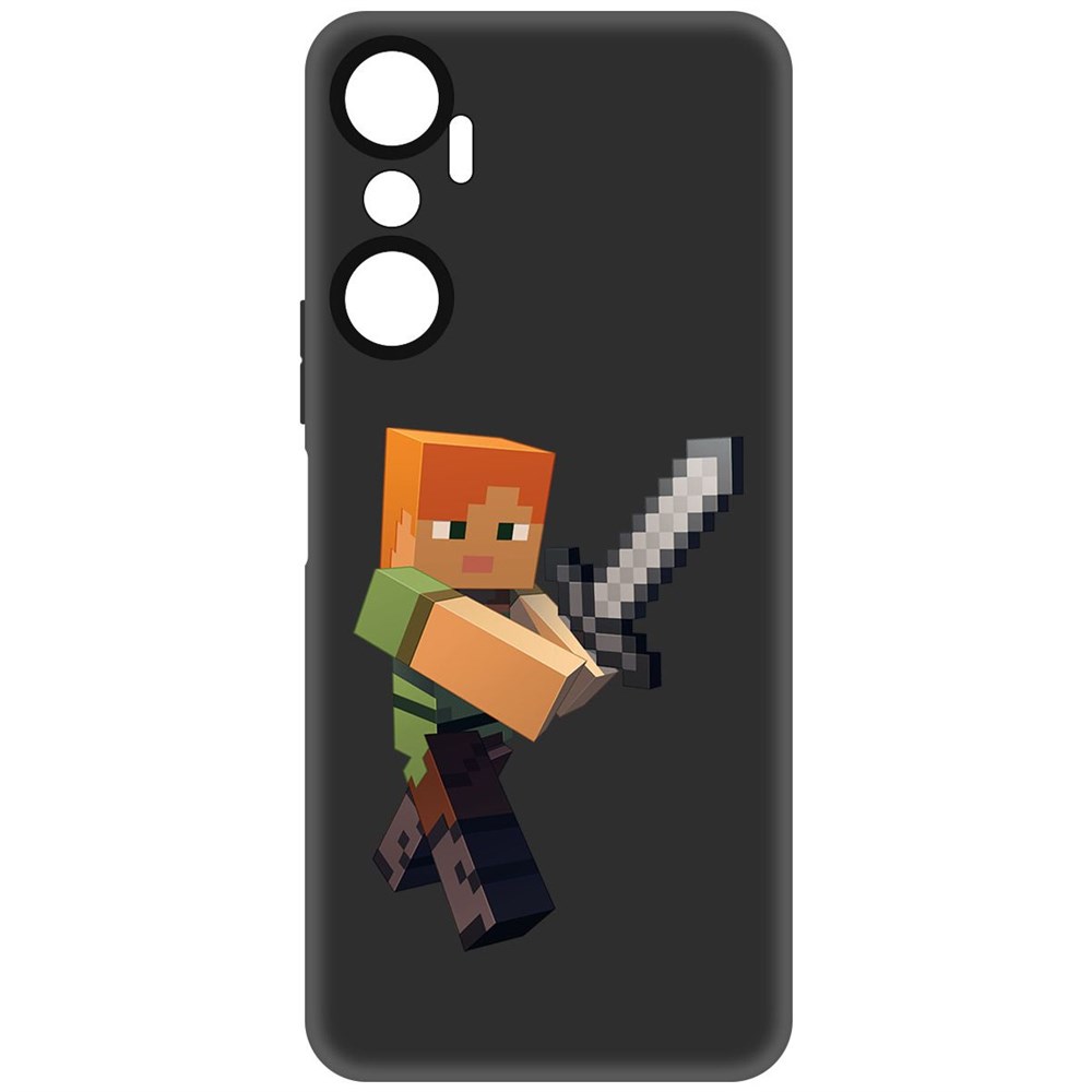 

Чехол-накладка Софт Minecraft-Алекс для Infinix Hot 20, Черный