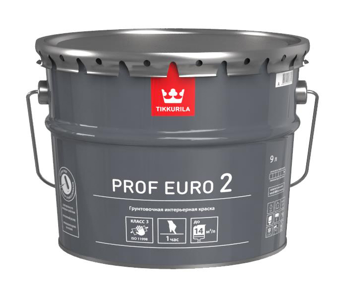 фото Краска tikkurila prof euro 2, база a, 9 л