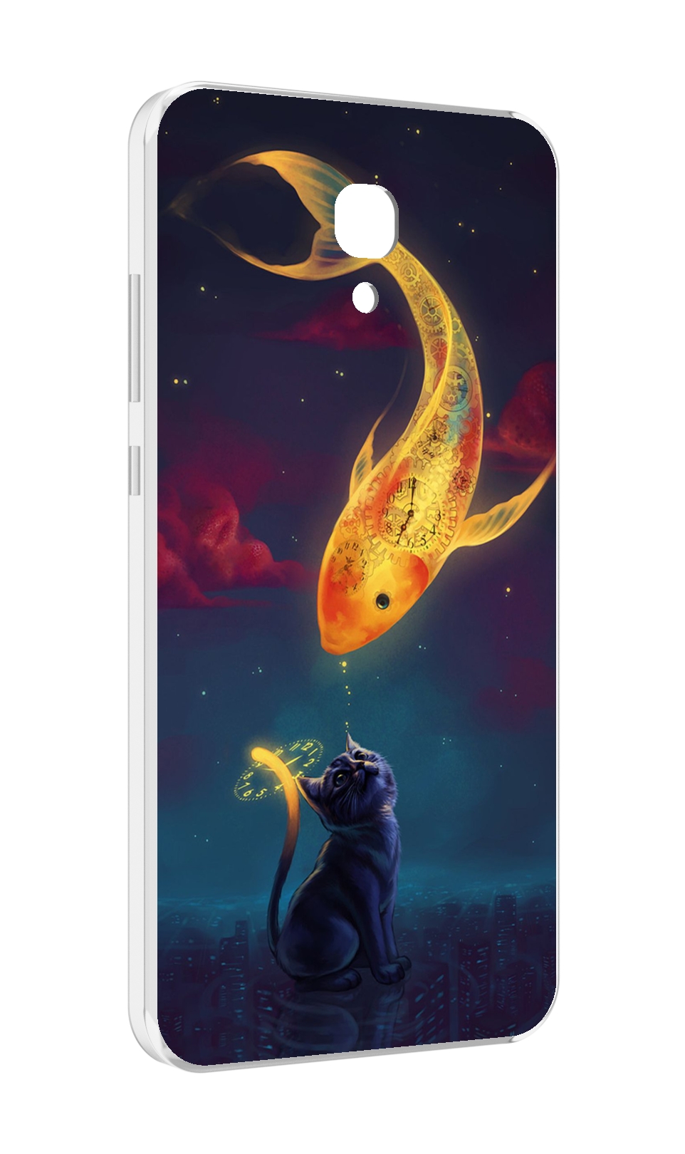 

Чехол MyPads золотая-рыбка-часовая для Meizu M6 (M711Q), Прозрачный, Tocco