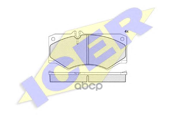 Комплект тормозных колодок ICER 140405 100053585160