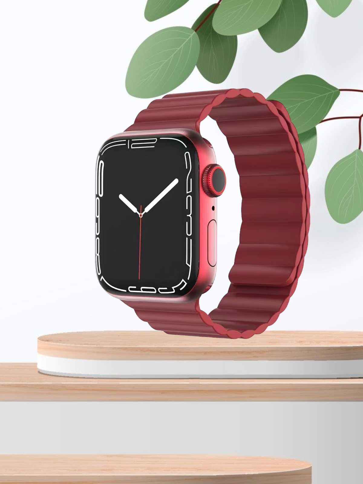 

Силиконовый ремешок с магнитной застежкой MUTURAL MODI для Apple Watch 38/40/41mm RED, Красный, MODI