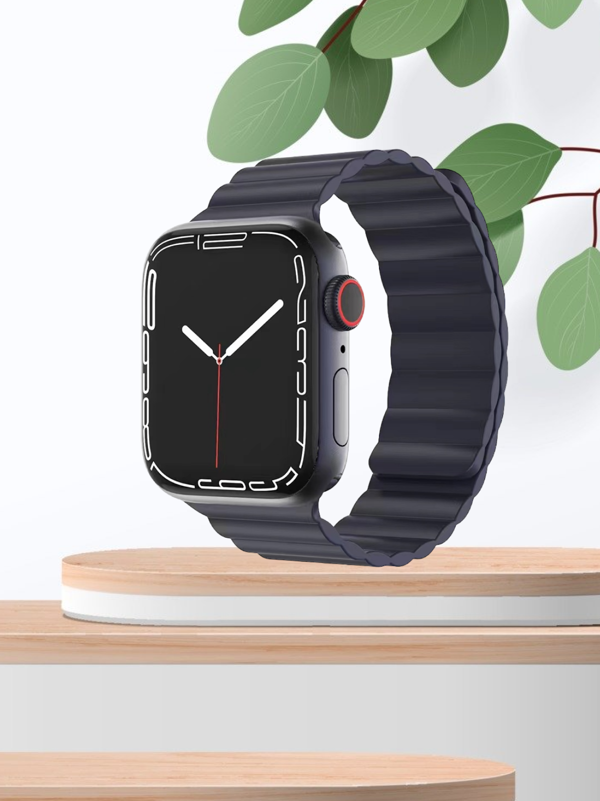 

Силиконовый ремешок с магнитной застежкой MUTURAL MODI для Apple Watch 38/40/41mm MIDNIGHT, Синий, MODI