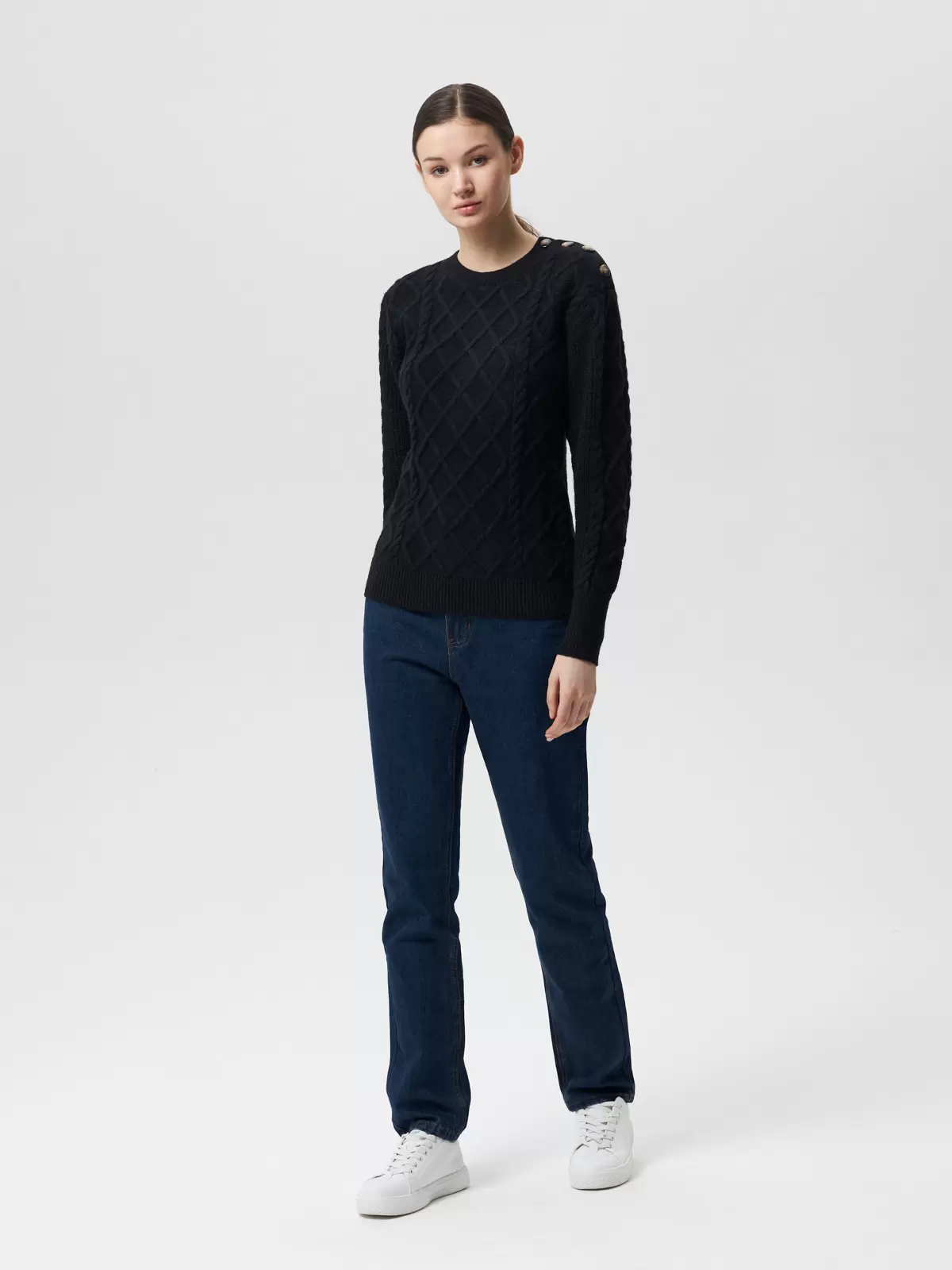 

Джемпер женский Assuili ASF1203 черный L, ASF1203