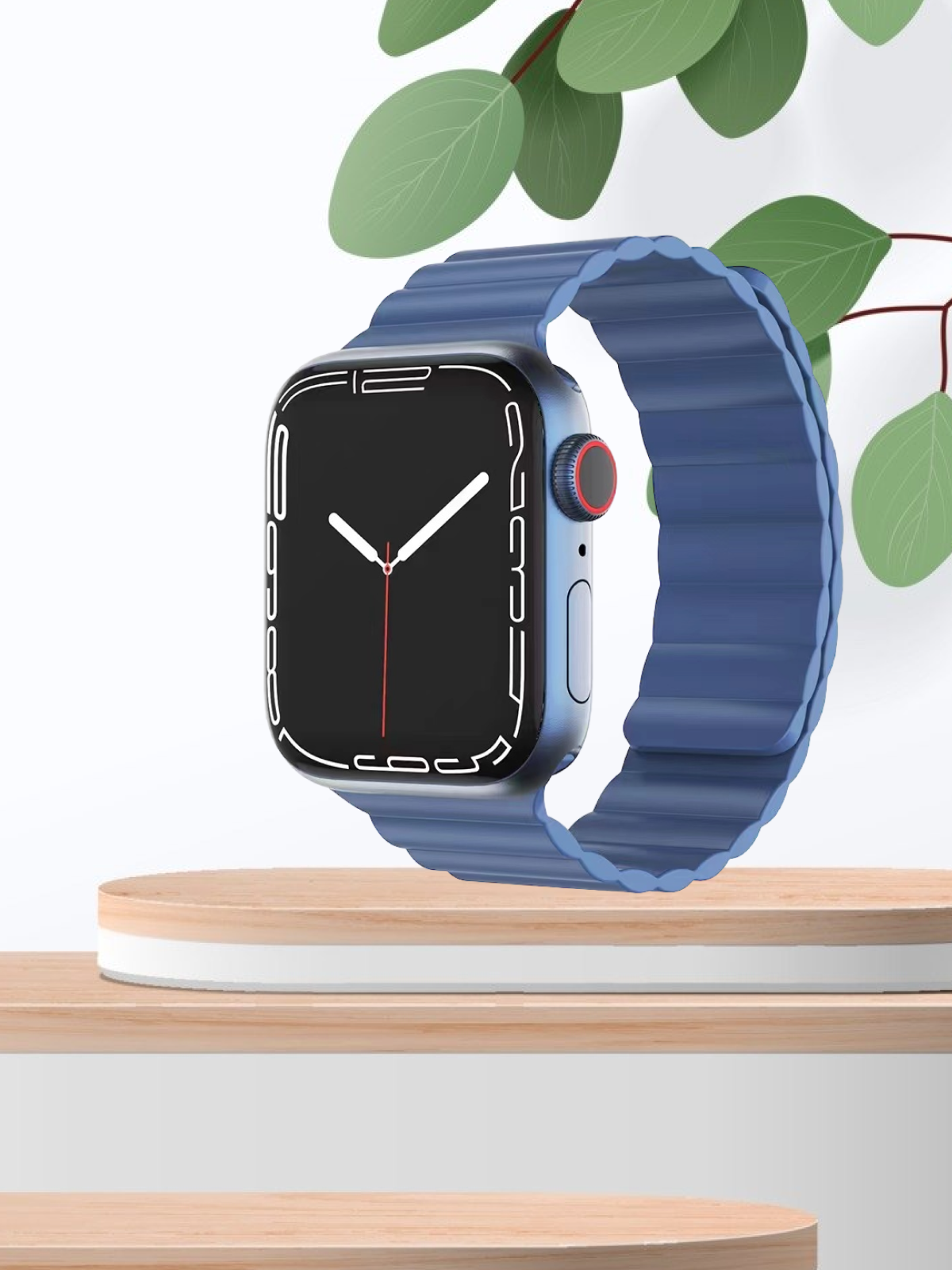 

Силиконовый ремешок с магнитной застежкой MUTURAL MODI для Apple Watch 38/40/41mm BLUE, Синий, MODI