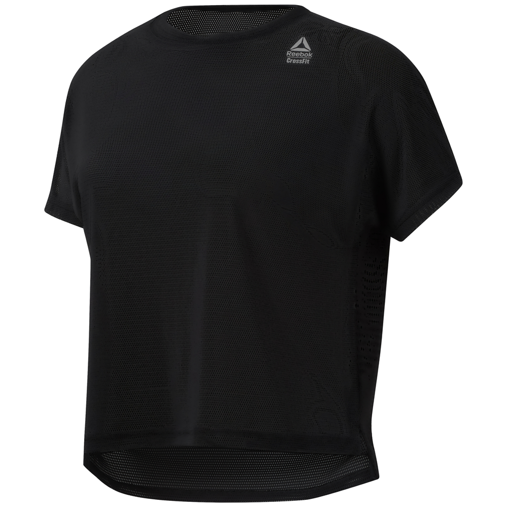 

Футболка женская Reebok DU5084 черная M, Черный, DU5084