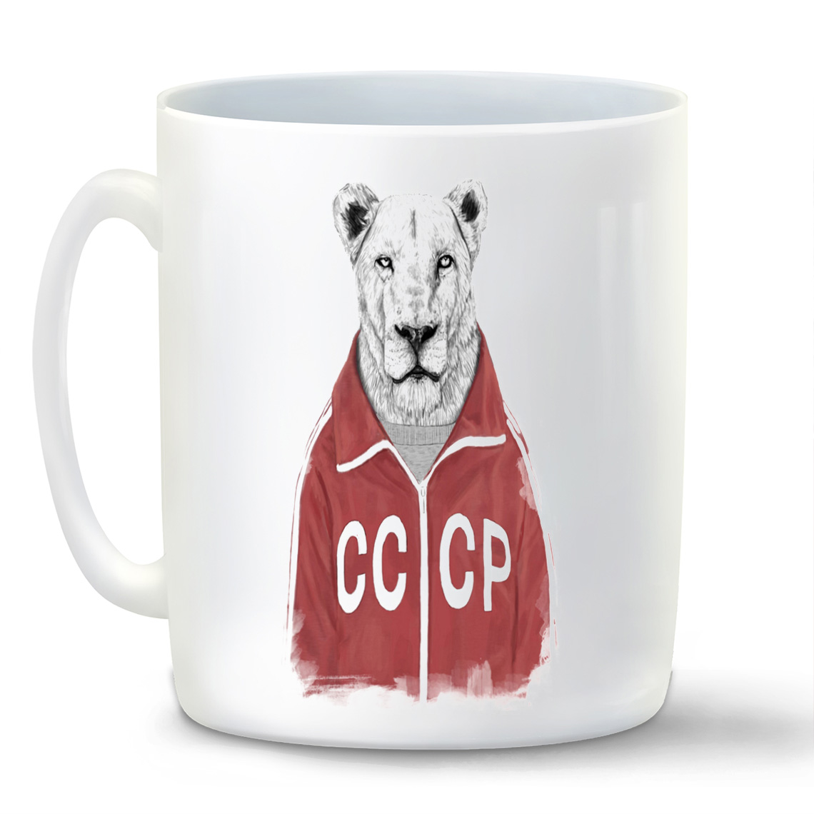 

Кружка CoolPodarok Львица в олимпийке СССР