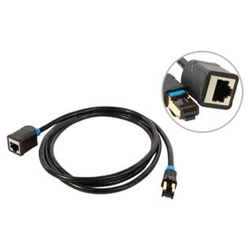 

Кабель Vention RJ45 - RJ45 вилка-розетка 1.5м (IBLBG) черный, IBLBG