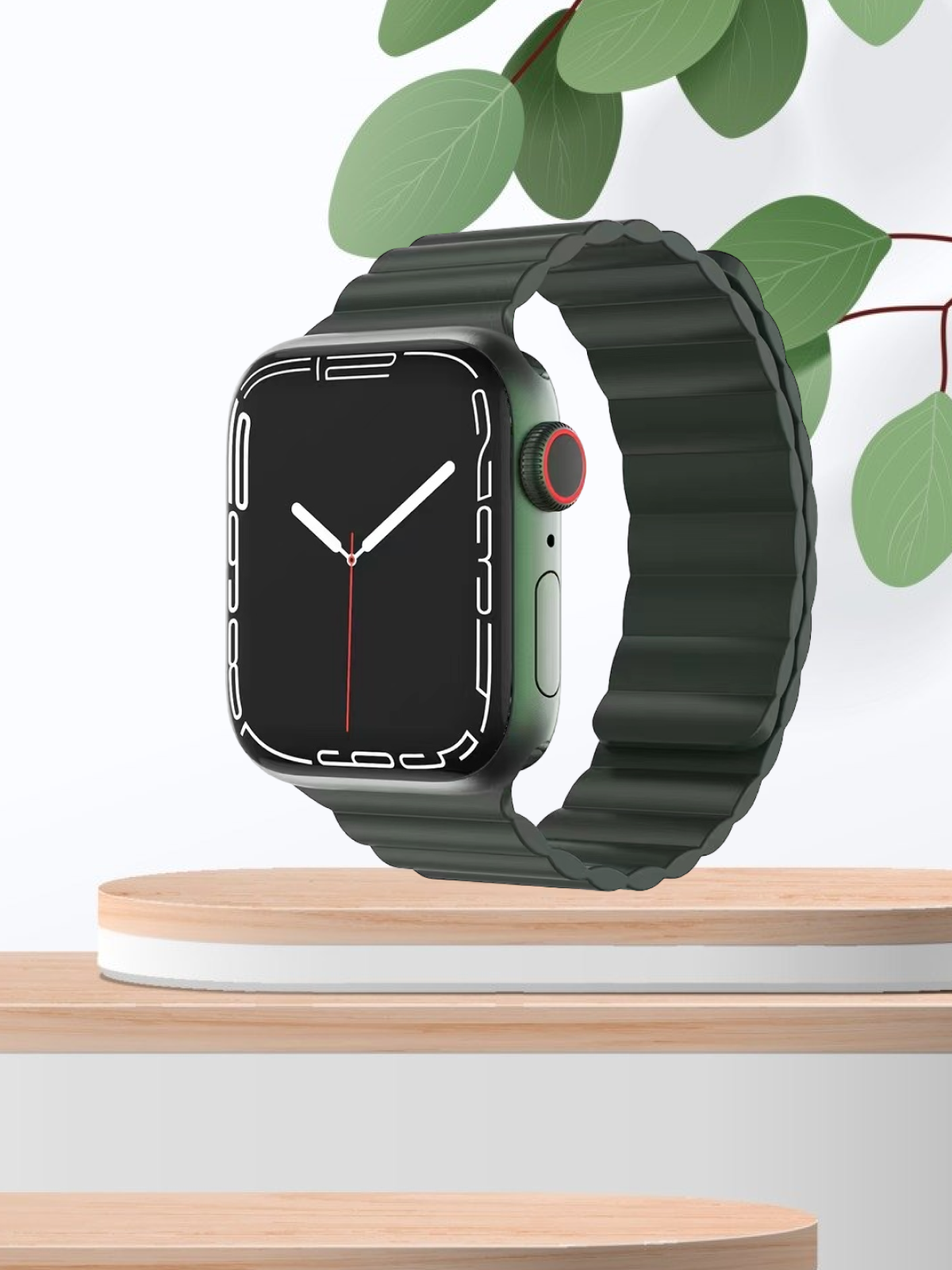 

Силиконовый ремешок с магнитной застежкой MODI SERIES для Apple Watch 42/44/45/49mm GREEN, Зеленый, MODI SERIES