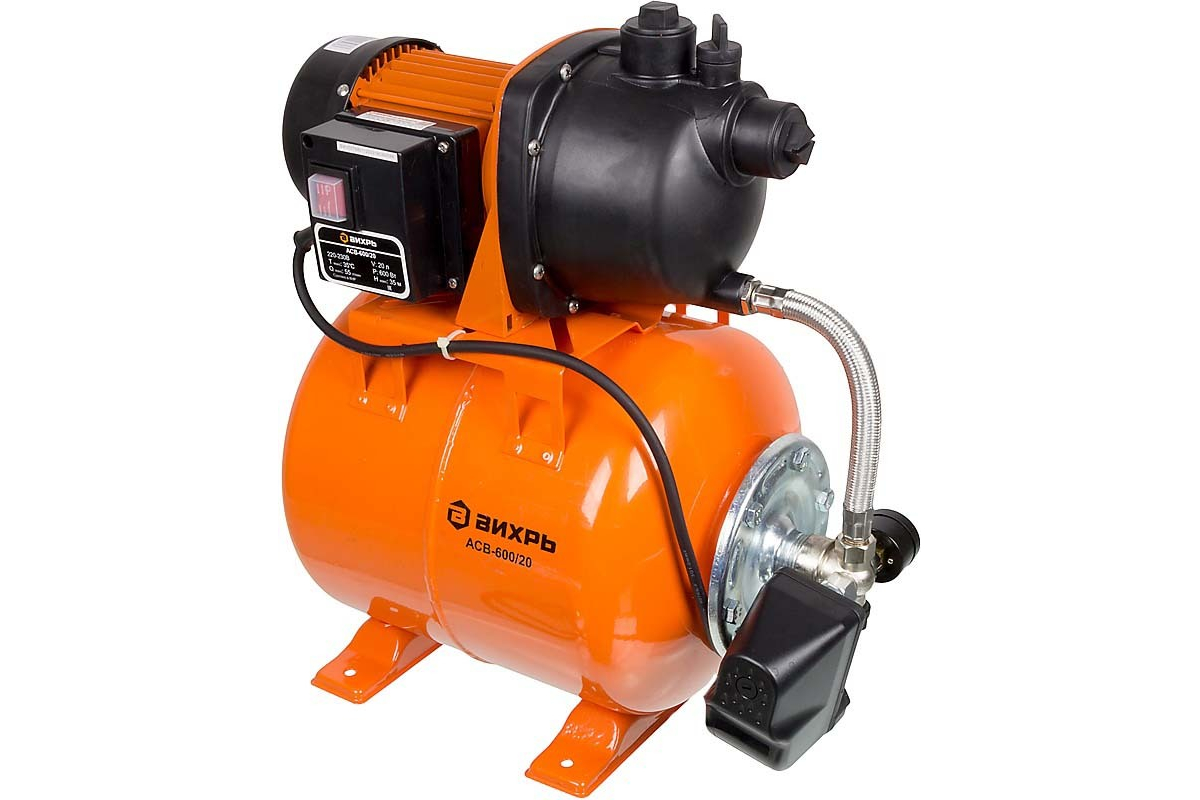 фото Насосная станция вихрь асв-600/20, 68/1/12, оранжевый