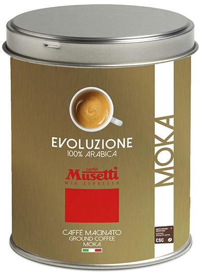 

Кофе молотый Musetti Evoluzione 100% Arabica 250 гр. (ж.б.)