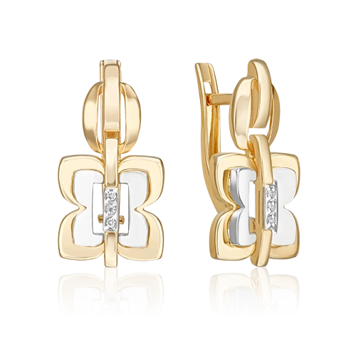 

Серьги из комбинированного золота с бриллиантом PLATINA jewelry 02-5009-00-101-1121, 02-5009-00-101-1121