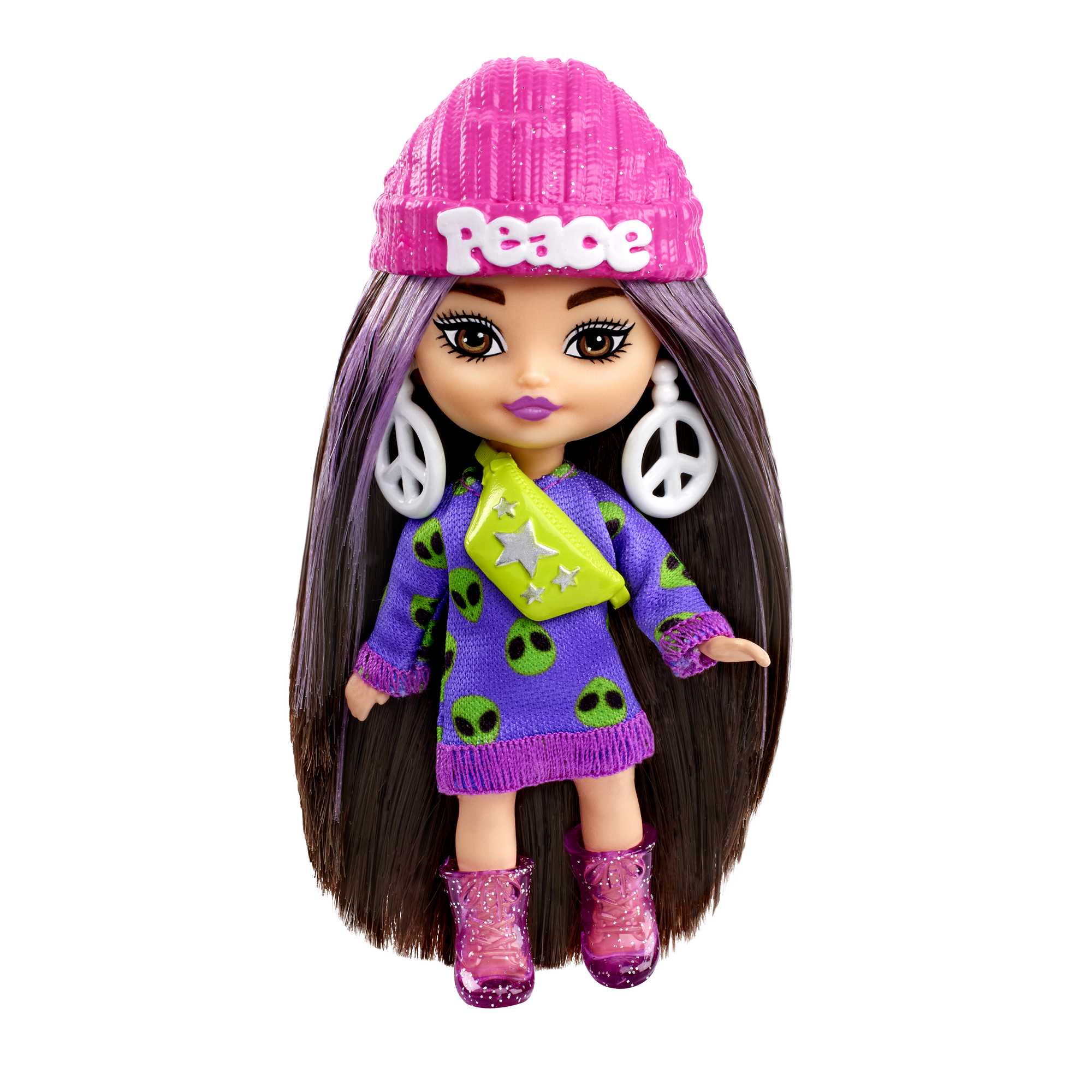Кукла Mattel Barbie Экстра с аксессуарами серия Мини Минис с коричневыми волосами, HLN46