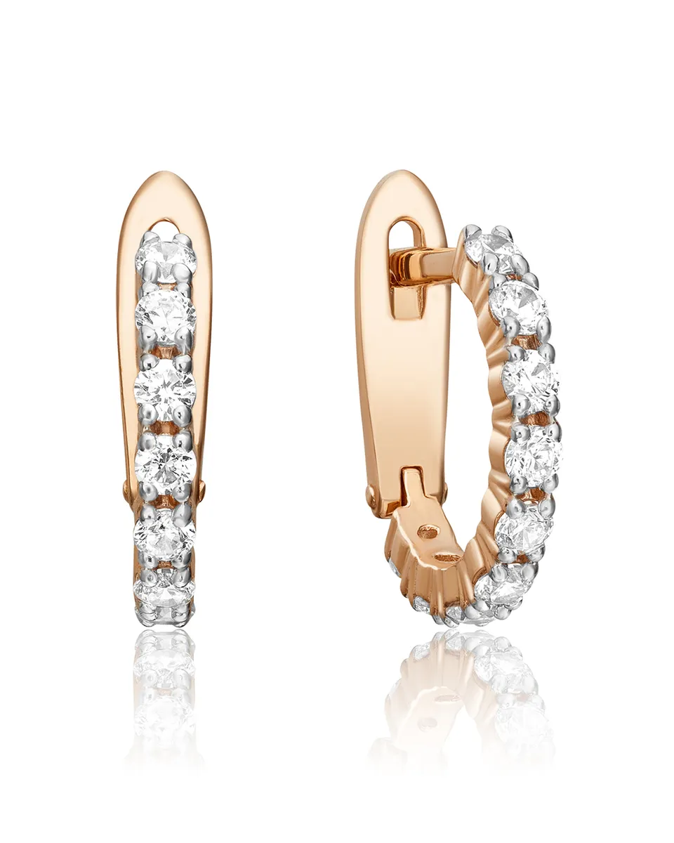 

Серьги из красного золота с фианитом PLATINA jewelry 02-3239-00-401-1110-03, 02-3239-00-401-1110-03