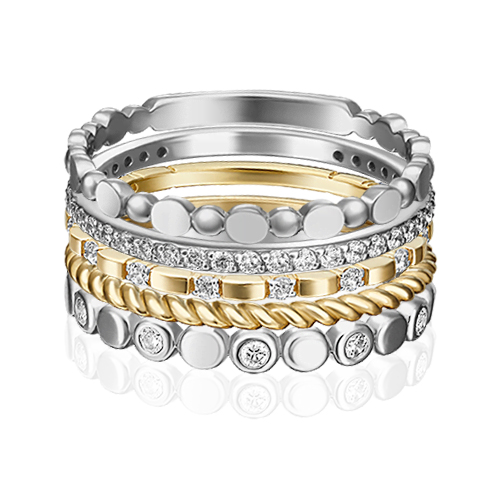 

Кольцо из комбинированного золота с фианитом р. 19 PLATINA jewelry 13-0007-00-401-1121-48, 13-0007-00-401-1121-48