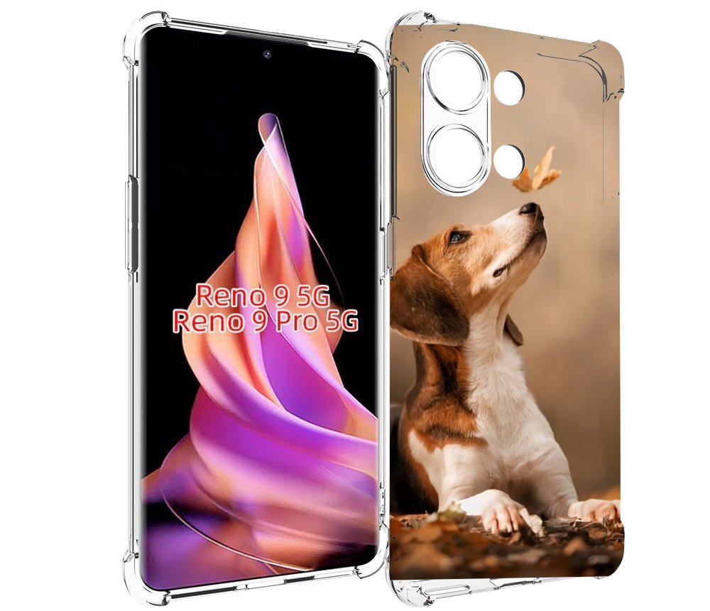 

Чехол MyPads бигль-собака для Oppo Reno 9/Reno 9 Pro, Прозрачный, Tocco