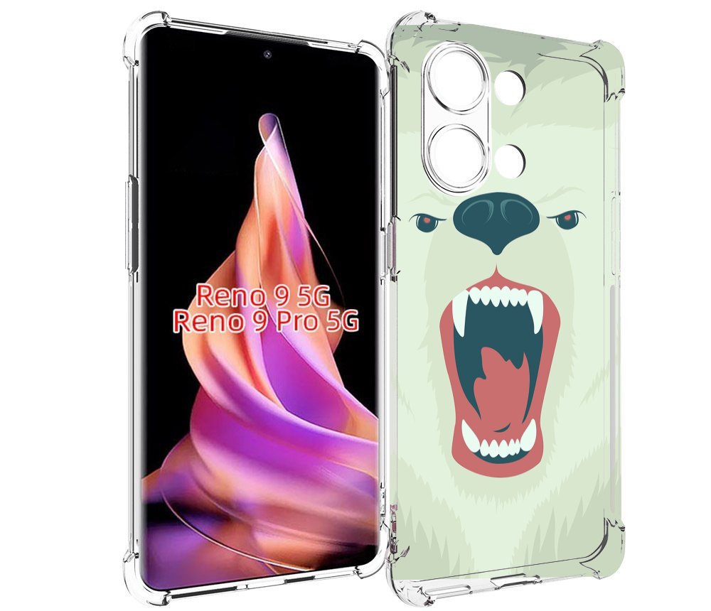 

Чехол MyPads белый-медведь для Oppo Reno 9/Reno 9 Pro, Прозрачный, Tocco