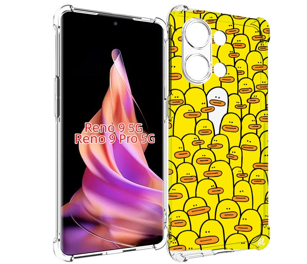 

Чехол MyPads белый среди желтых для Oppo Reno 9/Reno 9 Pro, Прозрачный, Tocco