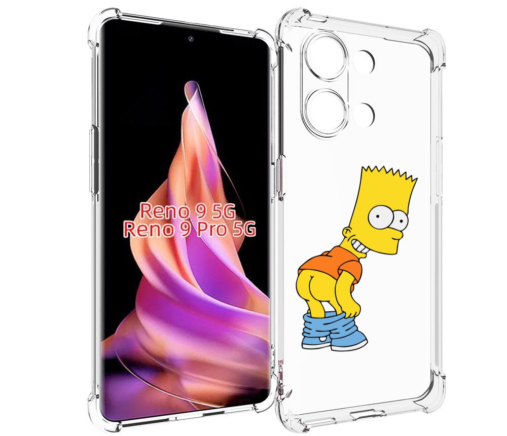 

Чехол MyPads барт-симпсон-довольный для Oppo Reno 9/Reno 9 Pro, Прозрачный, Tocco