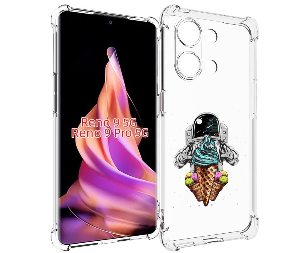 

Чехол MyPads астронавт-любит-мороженное для Oppo Reno 9/Reno 9 Pro, Прозрачный, Tocco