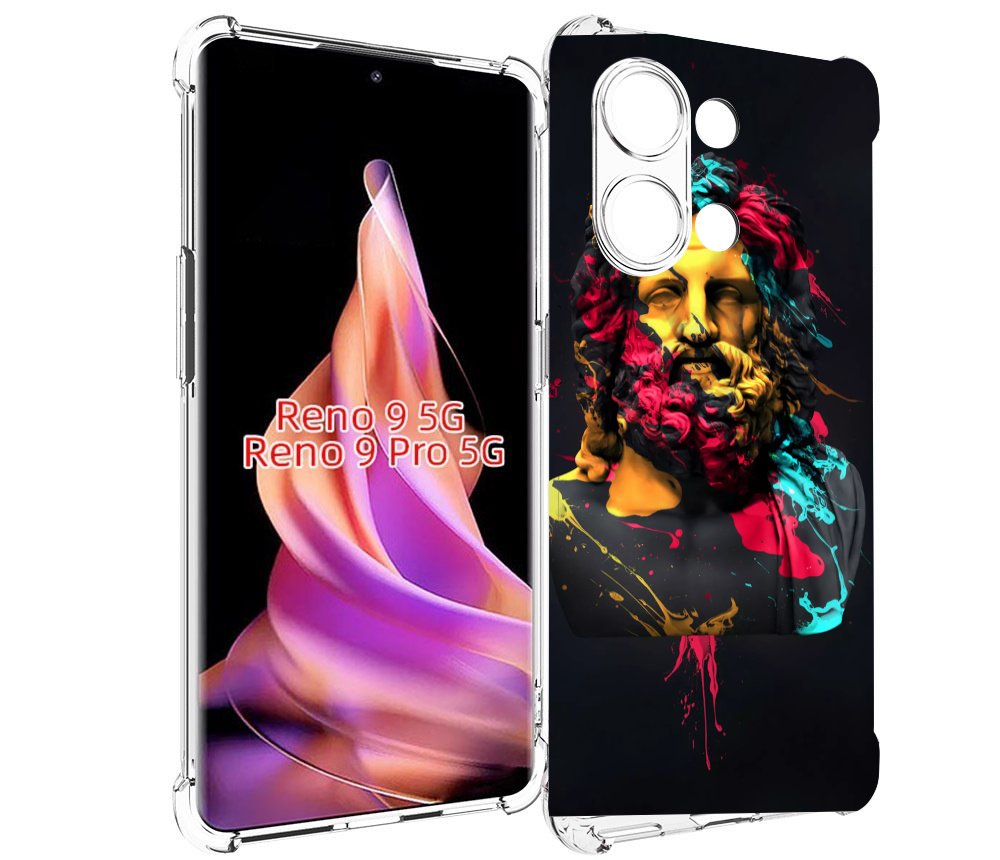 

Чехол MyPads арт-статуя-краски для Oppo Reno 9/Reno 9 Pro, Прозрачный, Tocco