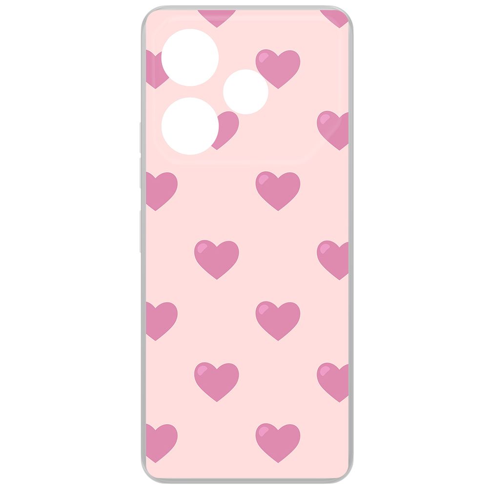 

Чехол-накладка Krutoff Clear Case Пурпурные сердца для TECNO Pova 6, Прозрачный