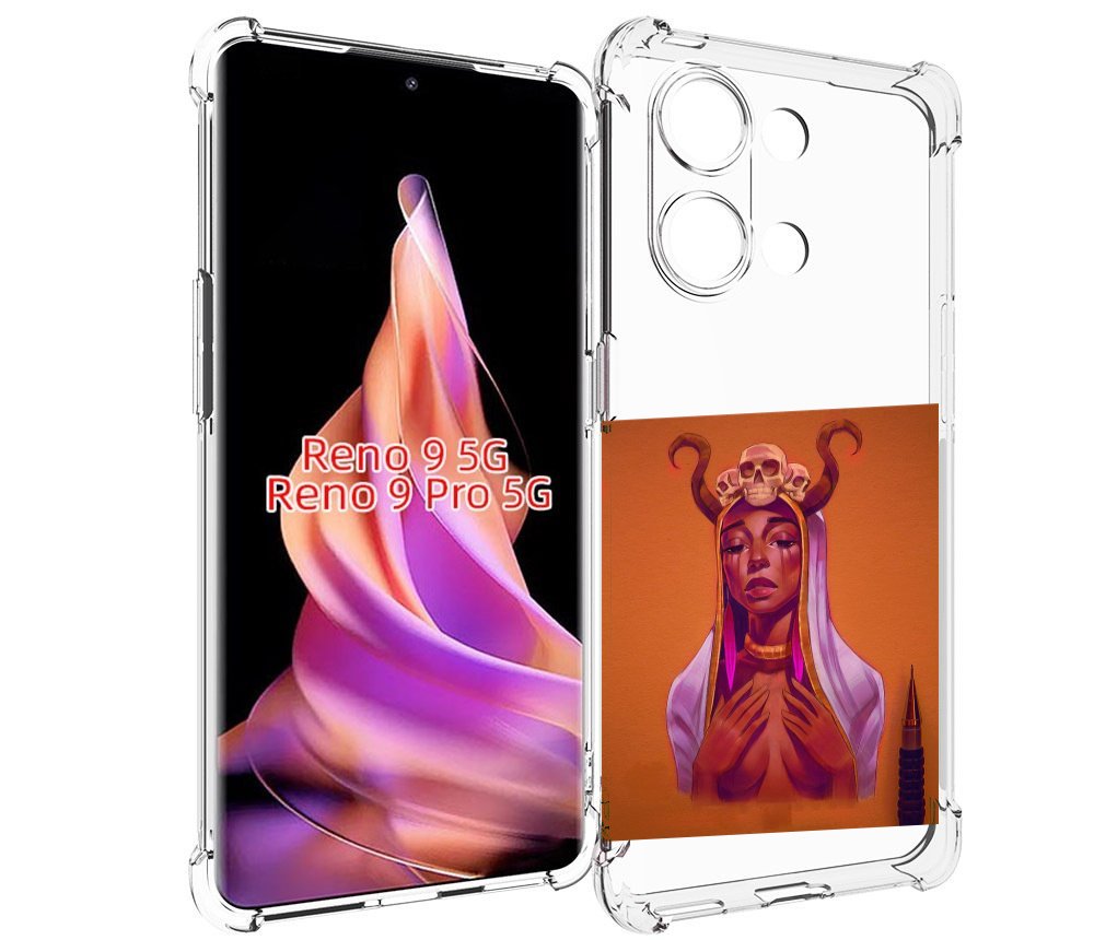 

Чехол MyPads античная-девушка для Oppo Reno 9/Reno 9 Pro, Прозрачный, Tocco