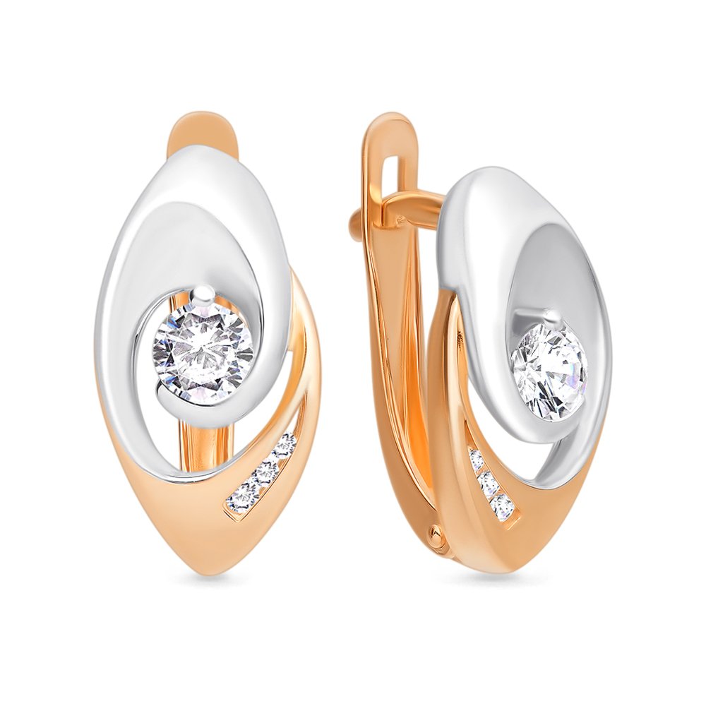 

Серьги из красного золота с кристаллами cваровски 585Gold 302005124, 302005124