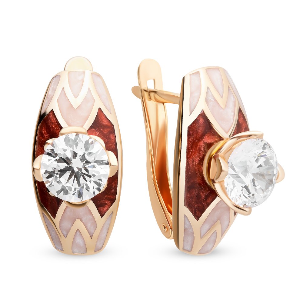 

Серьги из красного золота с кристаллами cваровски 585Gold 302005119, 302005119