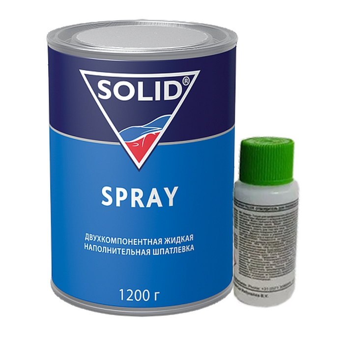 Шпатлевка SOLID SPRAY жидкая 2К отделочная банка 12 кг с отвердителем 2736₽