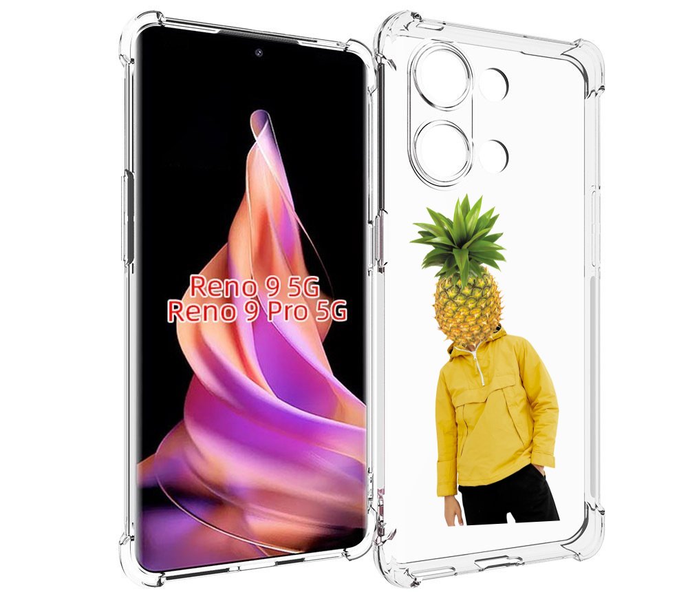 

Чехол MyPads ананасовая-голова для Oppo Reno 9/Reno 9 Pro, Прозрачный, Tocco