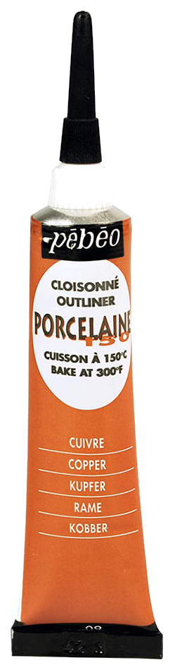фото Краска по фарфору и керамике pebeo porcelaine 150 под обжиг под медь 20 мл