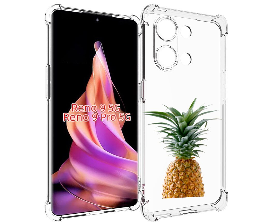 

Чехол MyPads ананас для Oppo Reno 9/Reno 9 Pro, Прозрачный, Tocco