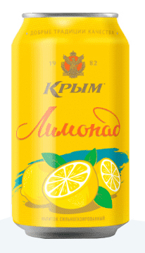 Газированный напиток Крым Лимонад жестяная банка 0,33 л