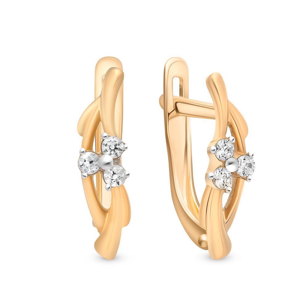 

Серьги из красного золота с кристаллами cваровски 585Gold 302005063, 302005063