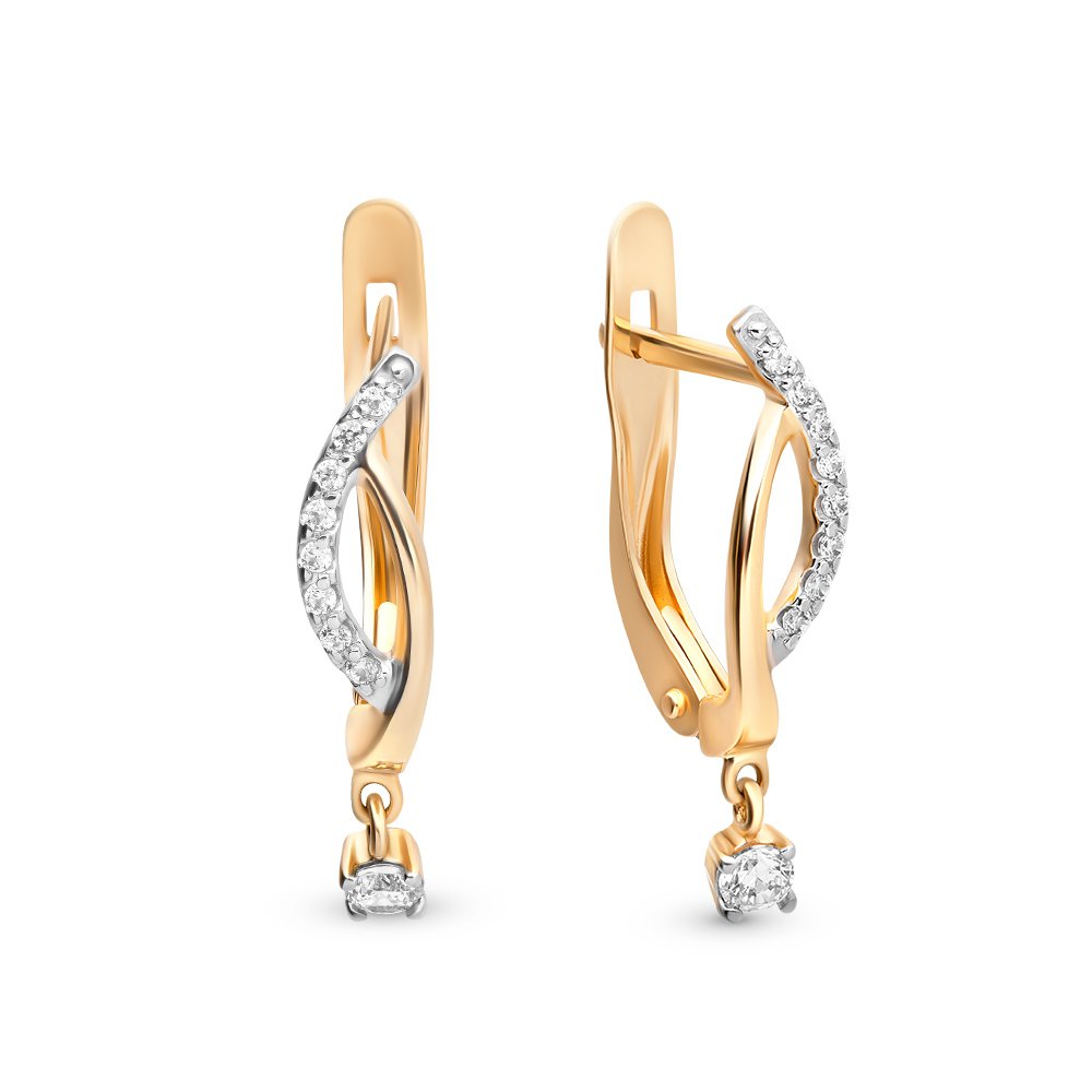 

Серьги из красного золота с кристаллами cваровски 585Gold 302005055, 302005055