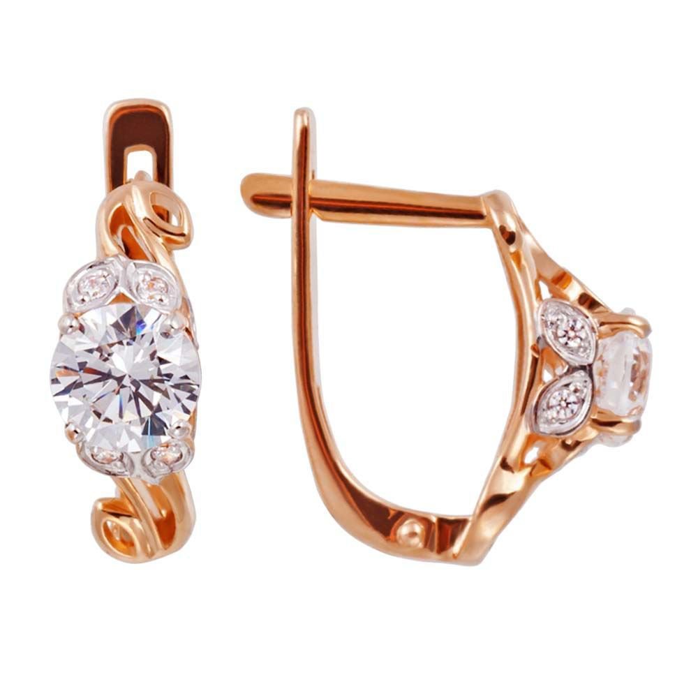 

Серьги из красного золота с кристаллами cваровски 585Gold 302004015, 302004015