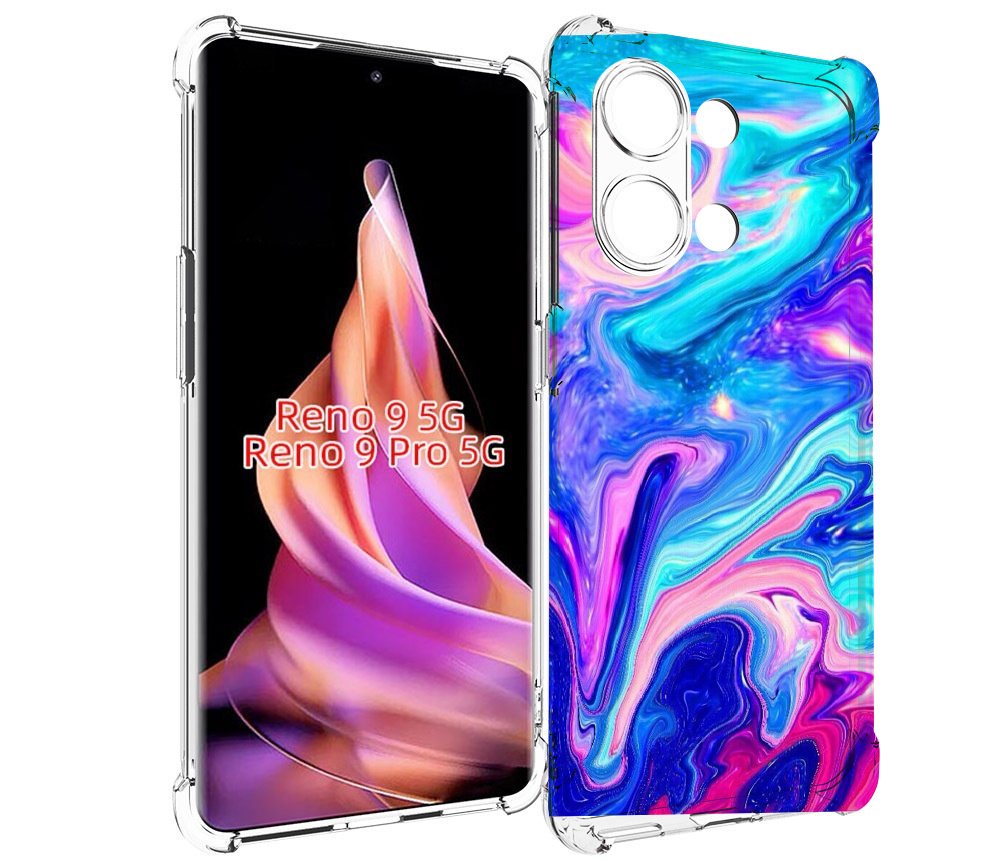 

Чехол MyPads акварельные-краски для Oppo Reno 9/Reno 9 Pro, Прозрачный, Tocco