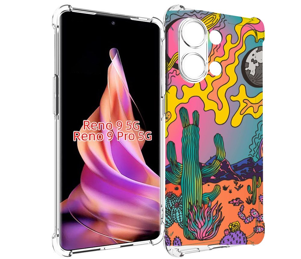 

Чехол MyPads акварельные рисунки для Oppo Reno 9/Reno 9 Pro, Прозрачный, Tocco