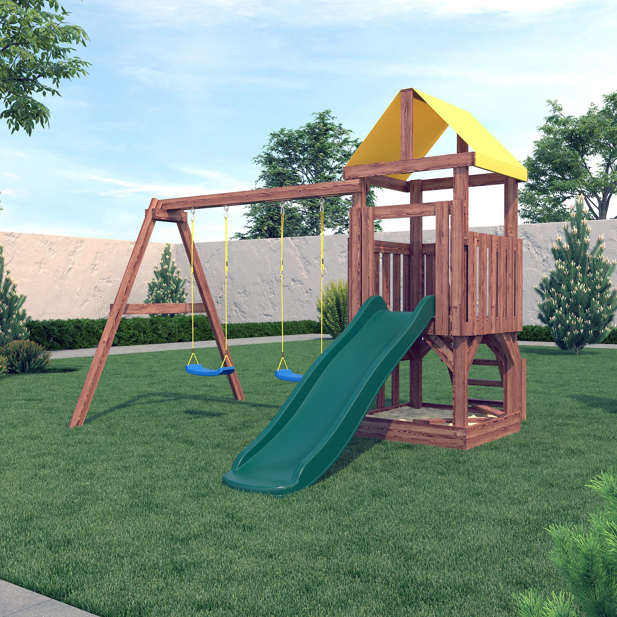 

Детская деревянная игровая площадка CustWood Junior JC1, JC1