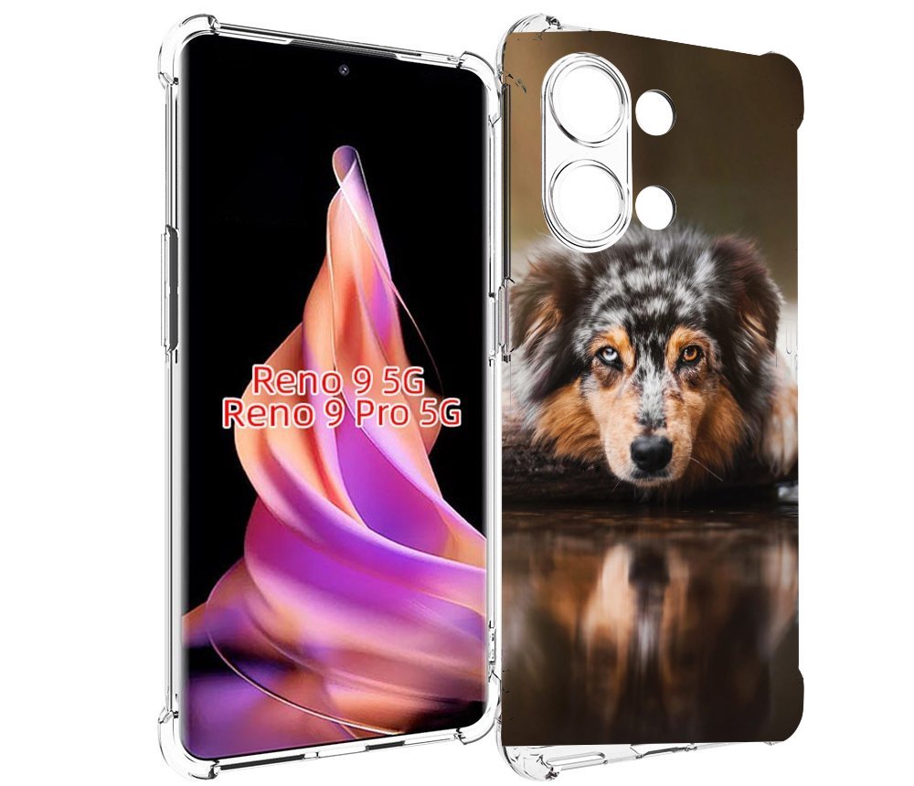 

Чехол MyPads австралииская овчарка для Oppo Reno 9/Reno 9 Pro, Прозрачный, Tocco